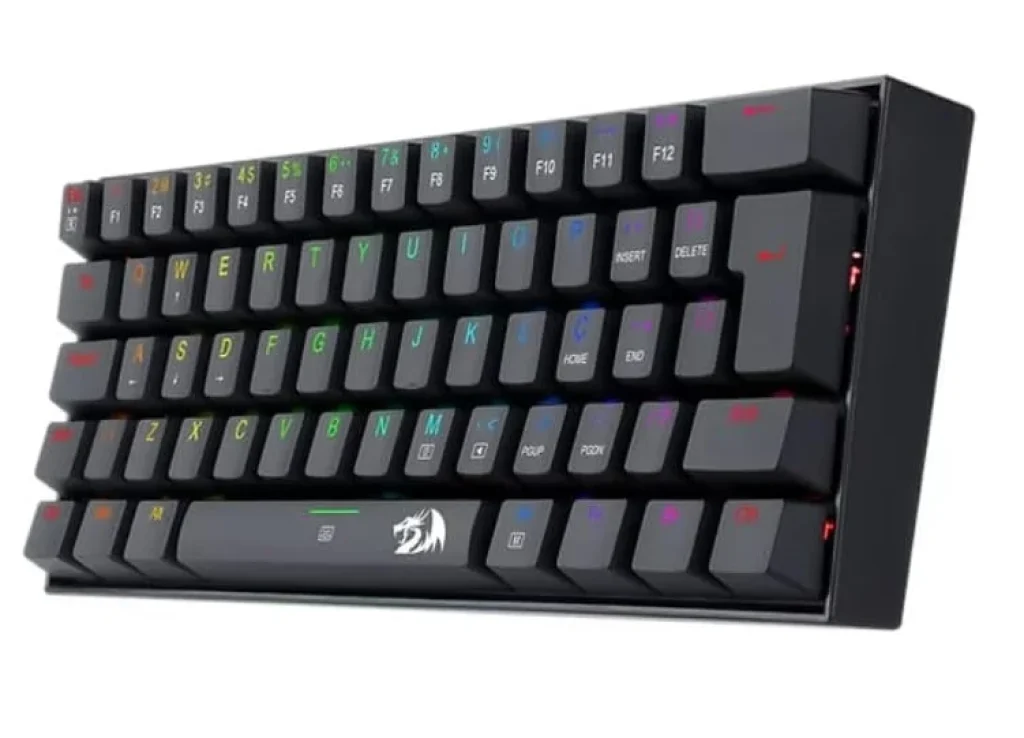 Teclado Gamer Mecanico Redragon Dragonborn RGB Preto USB-C (ABNT2; Switch Marrom)