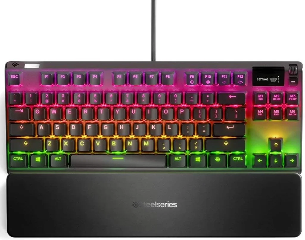 Teclado Mecânico Gamer Steelseries Apex 7, Switch Red, US, Anti-Ghosting, Preto – 64636
