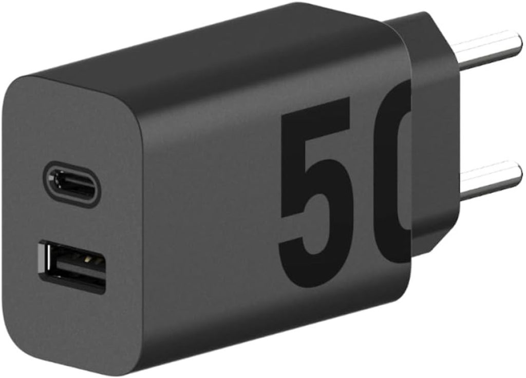 Motorola, Carregador Turbo Power™ 50W, Porta Dupla USB-C, USB-A