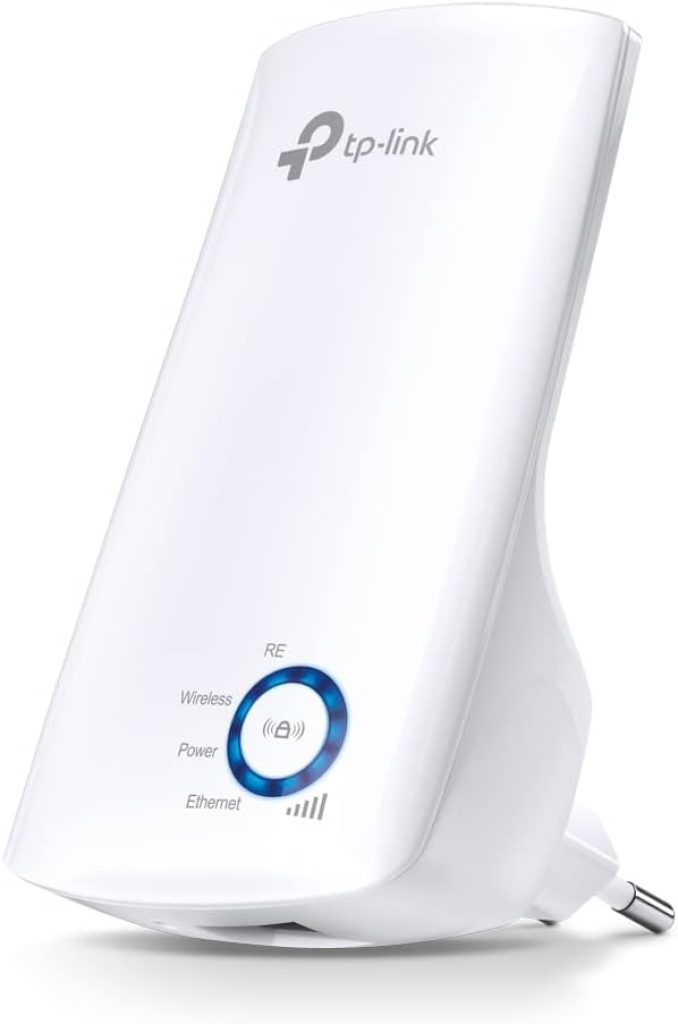 Repetidor de sinal Wi-Fi TP-Link TL-WA850RE Wireless N 300Mbps, compacto, expansor de sinal, adaptador de wireless, App Tether, Controle de Leds, Branco