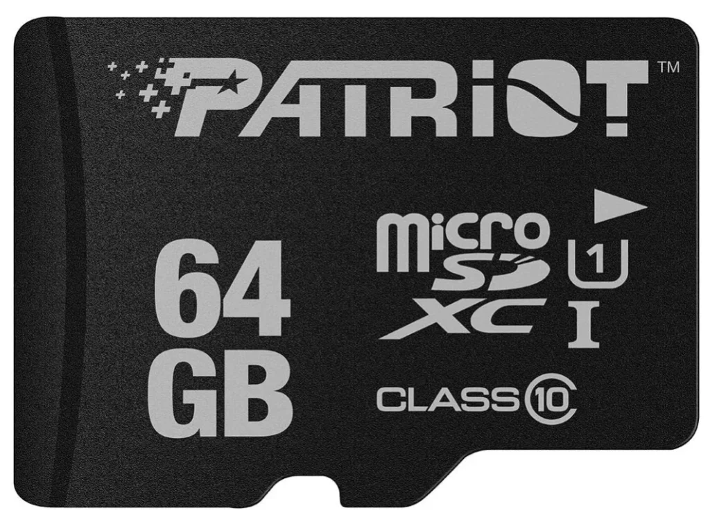 Cartão Micro SD XC Patriot 64GB Performance LX Series Classe 10
