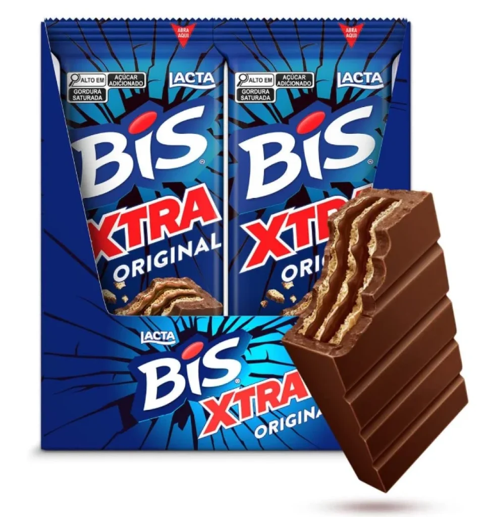 Chocolate BIS XTRA ao Leite – Display com 24 unidades de 45g