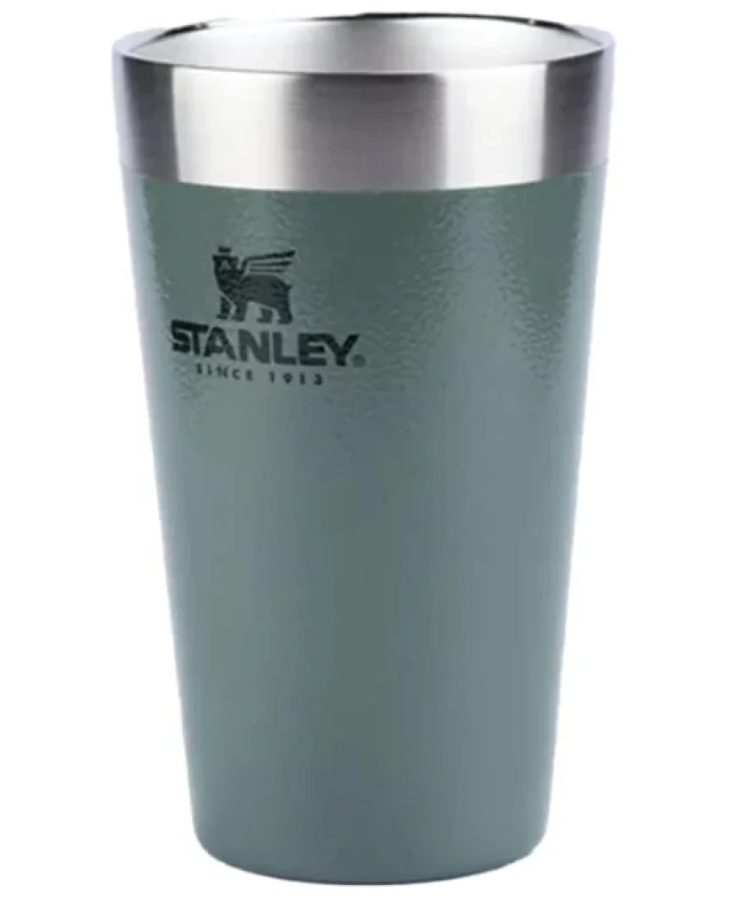 Copo Térmico de Cerveja Isolado Stanley, 473 ml, Copo Empilhável para Bebidas Quentes ou Frias, Hammertone Green