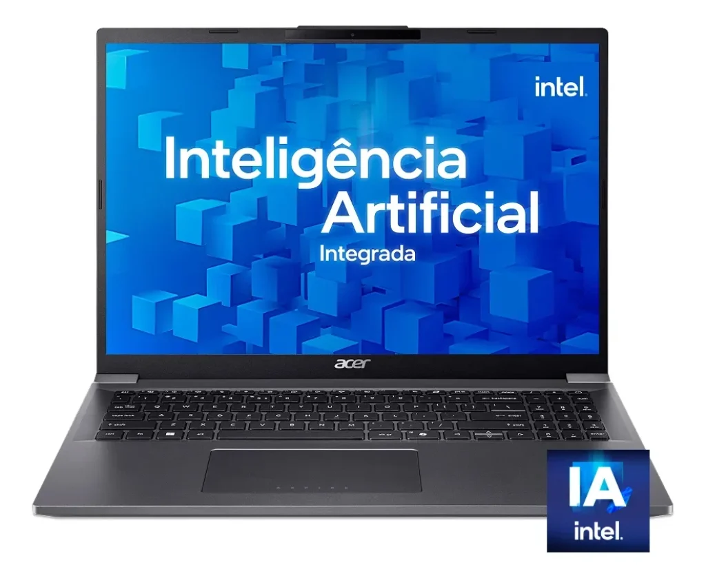 Notebook Acer Aspire 16 A16-71M-55H0 Intel Core Ultra 5 com IA Integrada 115U 16GB RAM 512GB SSD 16″ IPS Windows 11