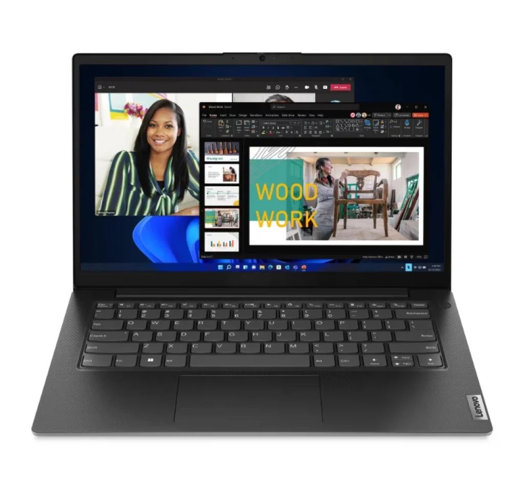 Notebook Lenovo V14 G4 AMN – AMD Ryzen 5 7520U 8GB 256GB SSD Radeon™ 610M Graphics, 14″ FHD TN, Sem SO, Business Black – 83GE000DBR