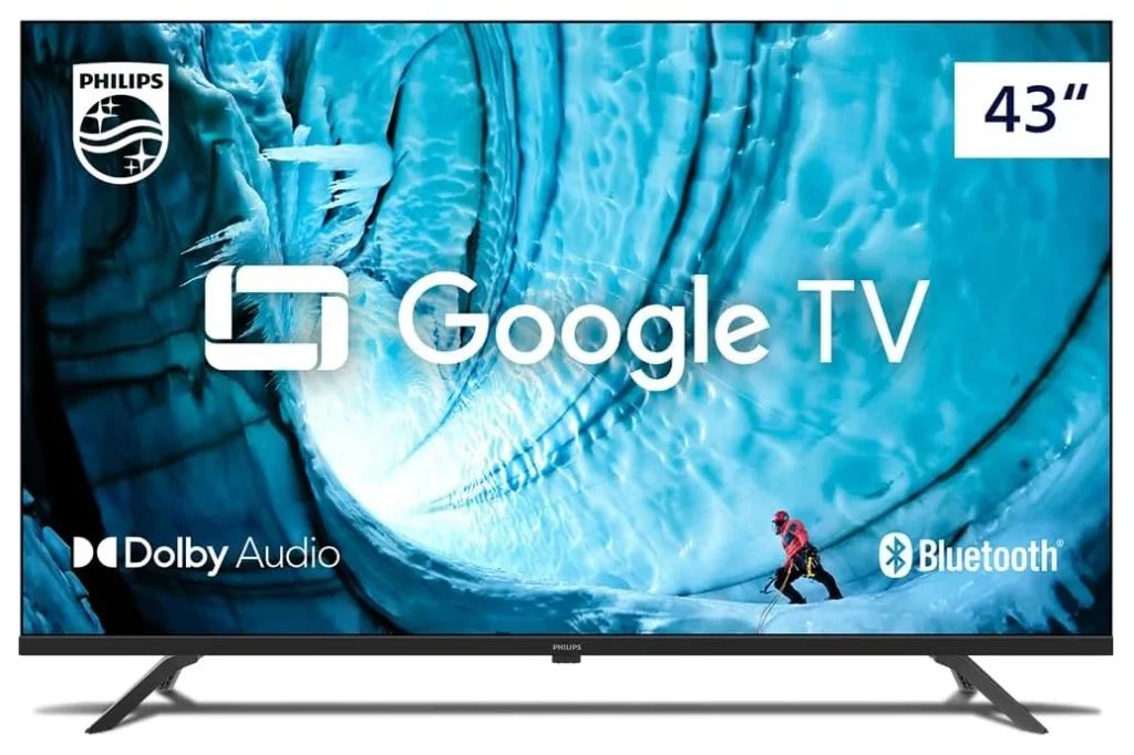 Smart TV PHILIPS 43” Full HD, HDR10, Google TV, Comando de Voz, Dolby Audio – 43PFG6909/78