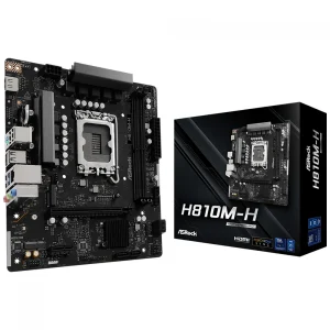 Placa Mãe ASRock H810M-H, Chipset H810, Intel LGA 1851, mATX, DDR5 – H810M-H