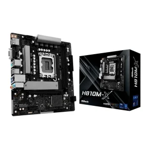 Placa Mae AsRock H810M-X, DDR5, LGA1851, M-ATX, Chipset Intel H810, H810M-X