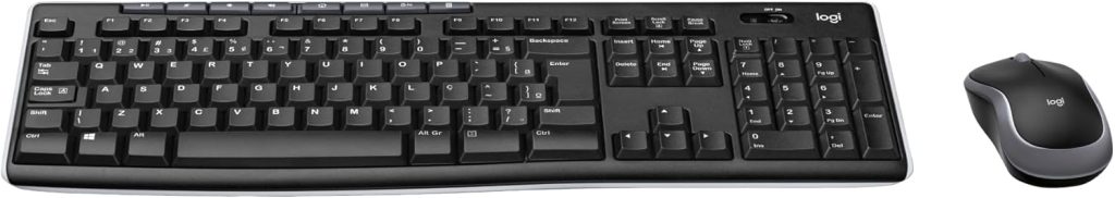 Combo Teclado e Mouse sem fio Logitech MK270 com Teclas de Mídia de Fácil Acesso, Conexão USB, Pilhas Inclusas e Layout ABNT2