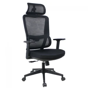 Cadeira de Escritório Dr. Office Work Pro, Ajustável, Mesh, 2D, Até 120kg, Reclinável, Preta – DR-CH-WKPR2DB