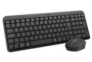 Combo Teclado e Mouse Sem Fio Logitech MK250 Bluetooth com Conectividade Rápida e Fácil, Design Compacto, Mouse Ambidestro, Layout ABNT2, Construção Durável, Compatível com PC e Mac – Grafite