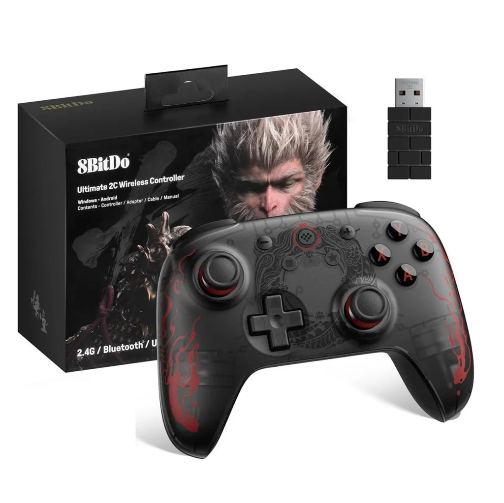 Controle Sem Fio 8BitDo Ultimate 2C – Edição Black Myth: Wukong