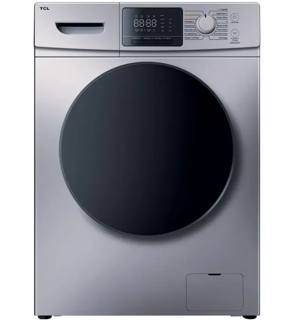 Lava e Seca TCL 11kg C311WDS1 Inverter – Água Quente e Fria Cinza