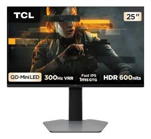 Monitor Gamer TCL 25 QD-Mini LED IPS Full HD 300Hz 2 HDMI, DP, P3, Bivolt – 25G64
