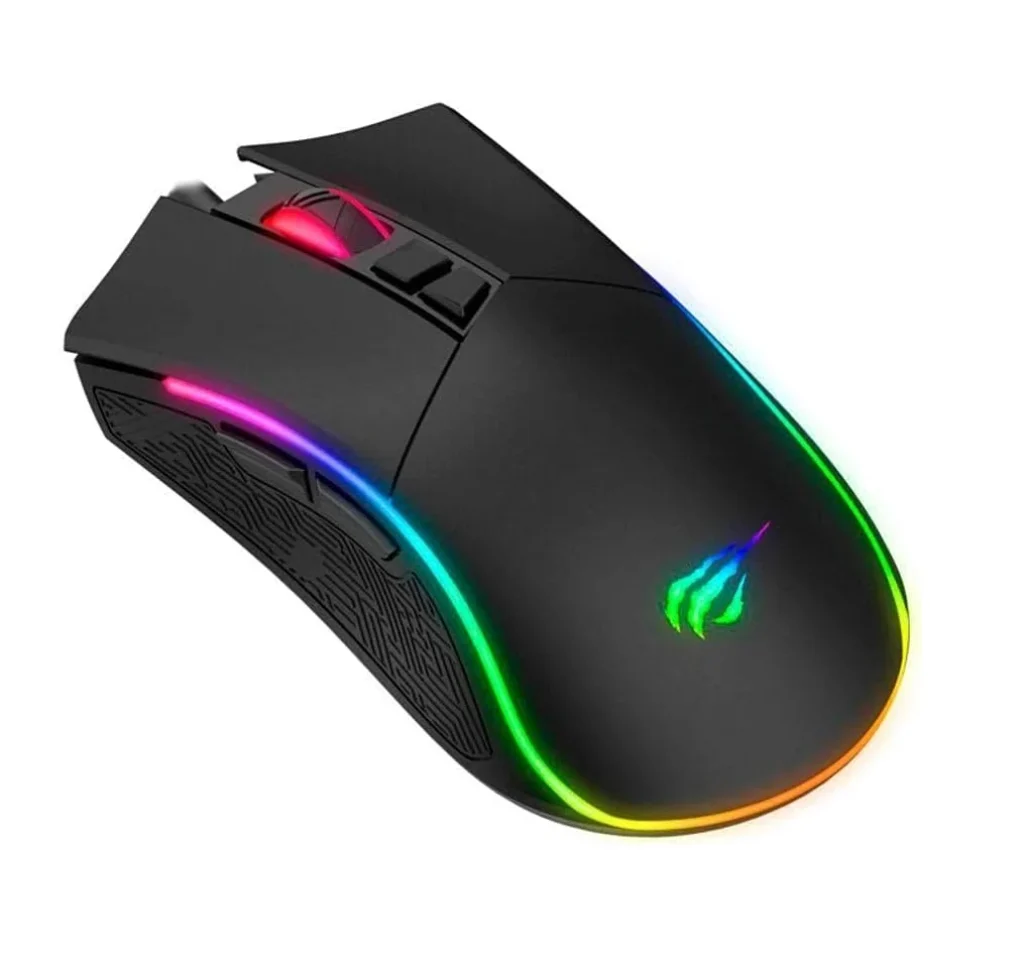 Mouse Gamer HAVIT MS1001S, Ergonômico, 7 Botões, Macro, 7.200 DPI, USB – HV-MS1001