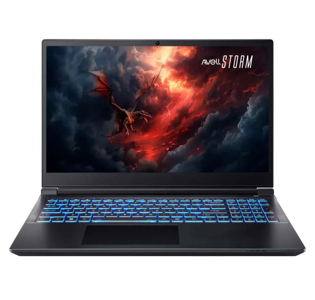 Notebook Gamer Avell STORM 450 R7 – AMD Ryzen™ 7-8745HS, RTX 4050 6GB, 8GB RAM, 512GB SSD, 15,6″ FHD 144Hz WVA/IPS, Sem SO – MN000139