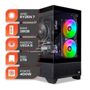 PC Gamer Forge Pichau, AMD Ryzen 7 5700G, 16GB DDR4, SSD 1TB, Fonte 400W 80 Plus