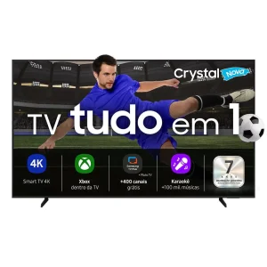 Samsung Smart TV 50″ Crystal UHD 4K U8100F 2025, Xbox Cloud Gaming, Canais Gratuitos, Alexa – 50U8100F