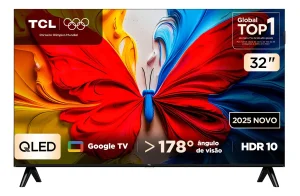 Smart TV 32″ TCL Full HD QLED S5K Google TV 2 HDMI WiFi Bluetooth – 35S5K / 32S5K