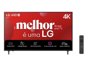 Smart TV LG 60″ 4K – Processador α7 IA Gen8, 4K Super Upscaling, Botão AI, webOS 25 – 60UA8550PSA