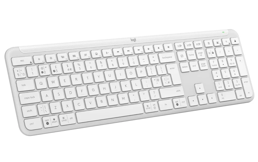 Teclado sem fio Logitech Signature Slim K950 Com Easy-Switch para até 3 dispositivos, Digitação Silenciosa, Conexão Bluetooth ou Receptor USB Logi Bolt e Layout US INTL – Grafite