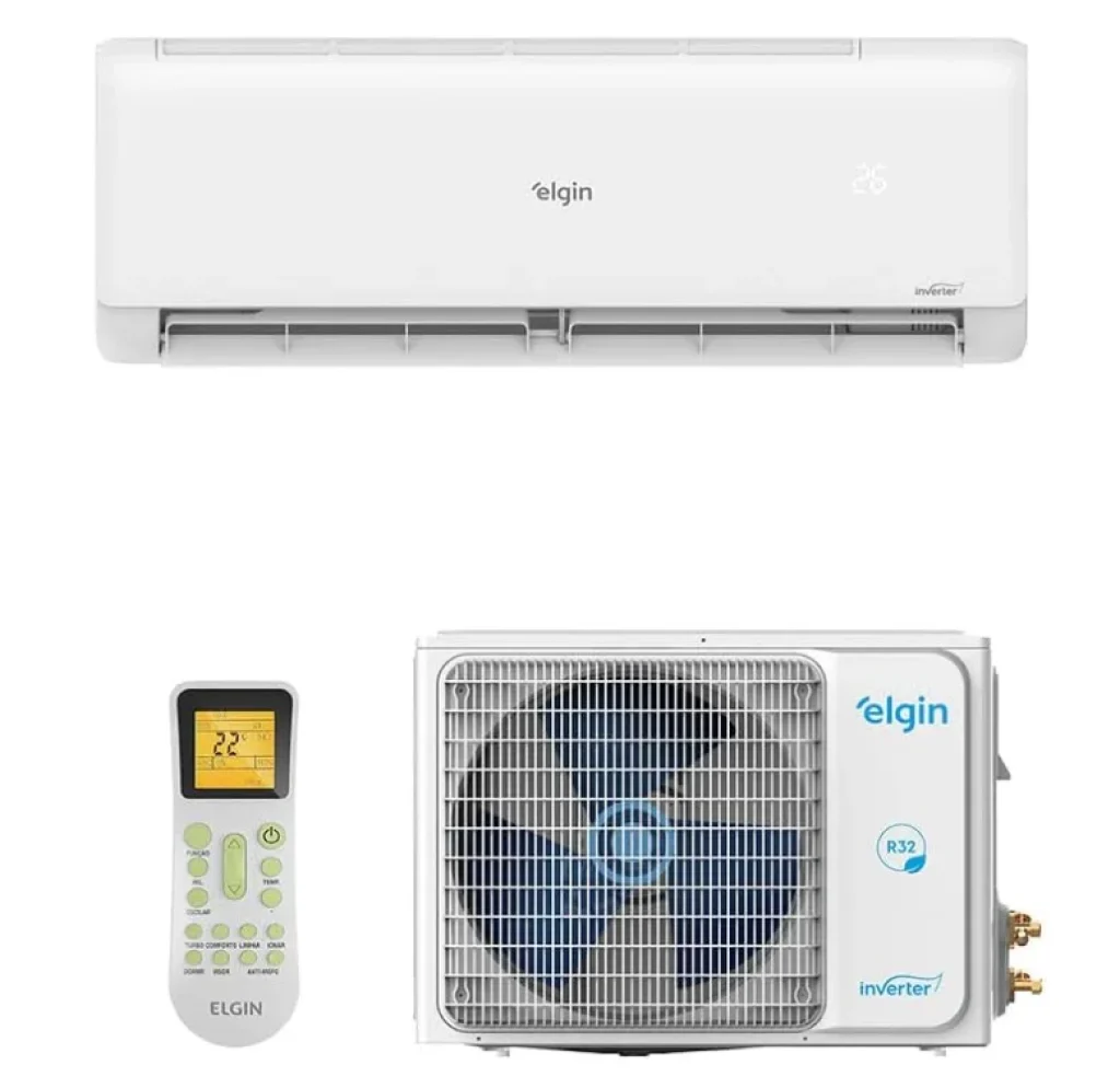 Ar Condicionado Split Hi Wall Eco II Inverter Connect Elgin 18.000 BTUs Quente e Frio 220v R-32