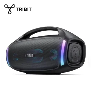 Caixa de som Bluetooth TRIBIT StormBox Blast 2 – 200W com subwoofer, À prova d’água IP67, 30 h de reprodução, Controle por aplicativo, LED RGB, Karaokê