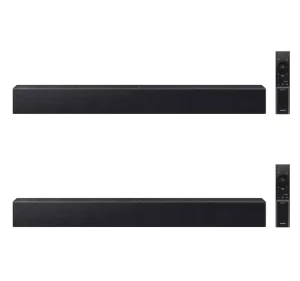 Combo 2x Samsung Soundbar HW-B400F, com 2.0 canais, Bluetooth, Subwoofer integrado e HDMI ARC