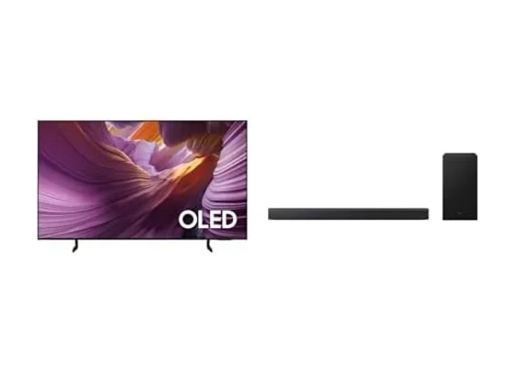 Combo Samsung Vision AI TV 55″ OLED 4K S85F 2025 55S85F + Soundbar B-Series HW-B450F 2.1 canais Suwoofer incluso