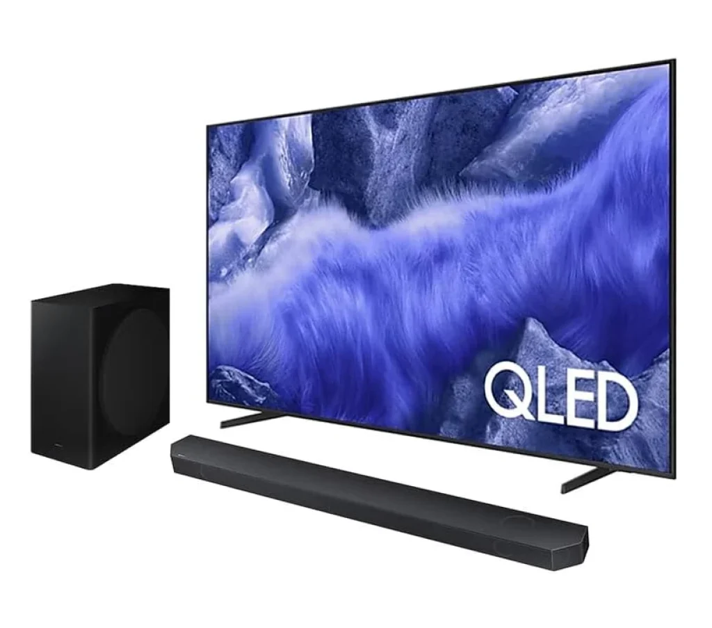 Combo Samsung Vision AI TV 65″ QLED 4K 2025 QEF1 + Soundbar 580W 9.1.4 canais Subwoofer e Caixas traseiras HW-Q930F