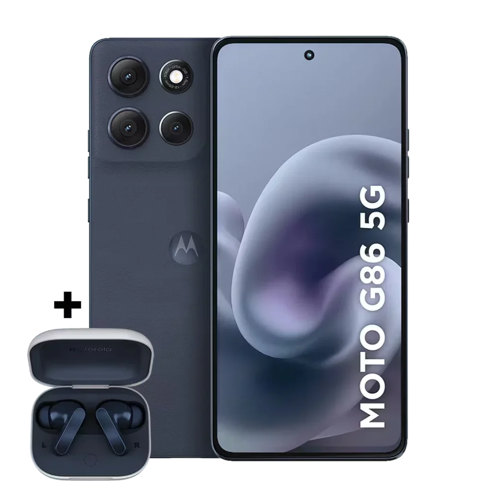 Combo Smartphone Motorola Moto g86 5G 256GB – Grafite + Moto Buds