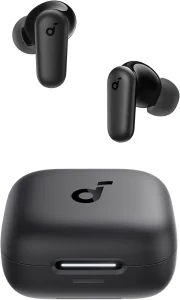 Fone de Ouvido Anker Soundcore P30i, Bluetooth 5.4, com Cancelamento de Ruído Adaptativo, Graves Poderosos, 45H de Reprodução, Estojo 2-em-1 com Suporte para Celular, IP54, Fone sem fio TWS