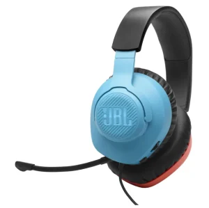 Fone de Ouvido Com Fio, JBL, QuantumSOUND 100N, Headset Gamer, Over Ear, Microfone Removível, Azul - JBLQTUM100N
