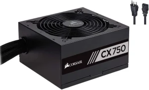 Fonte Corsair CX750, 750W, 80 Plus Bronze, PFC Ativo, Com Cabo, Preto – CP-9020123