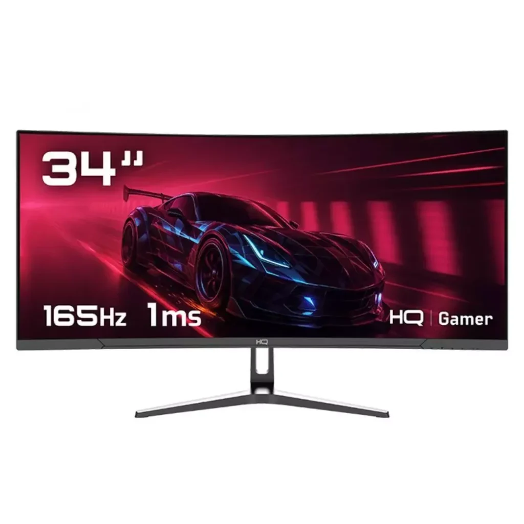Monitor Gamer HQ 34″ Curvo 1ms, 165Hz, UltraWide (QHD 1440p) AMD FreeSync, HDMI, DP, HQ Premium – HQ34C16