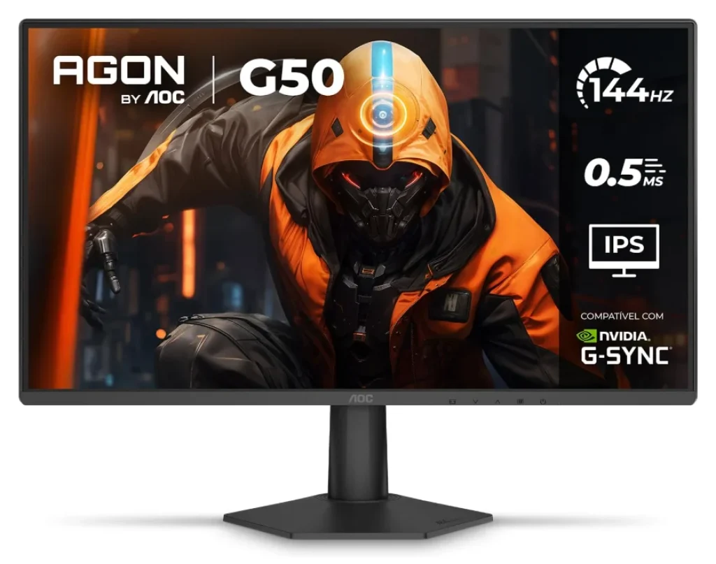 Monitor Gamer AOC 27″ Agon G50 Full HD 144Hz IPS 0,5ms G-SYNC HDMI DisplayPort – 27G50F/57