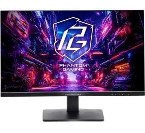 Monitor Gamer ASRock Phantom 27″, QHD, 180Hz, 1ms, IPS, 99% sRGB, FreeSync Premium, HDR 400, DisplayPort e HDMI, Preto – PG27QFT1B