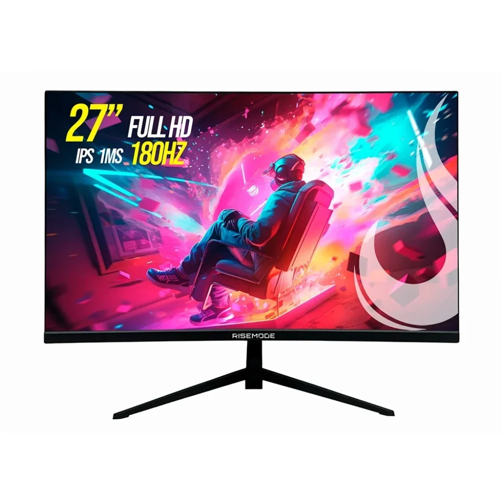 Monitor Gamer Rise Mode 27″, QHD LED, 180Hz, 1ms, IPS, HDMI e DisplayPort, Preto – RM-MOG-27F1802K-B