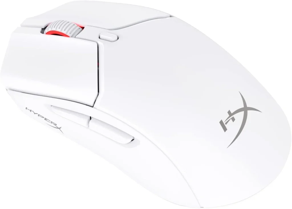Mouse sem Fio Gamer HyperX Pulsefire Haste 2 – Ultraleve, 61 g, Wireless e Bluetooth 2,4GHz, até 26000 DPI, Sensor HyperX 26K, 100 Horas de Duração de Bateria, Branco (6N0A9AA)