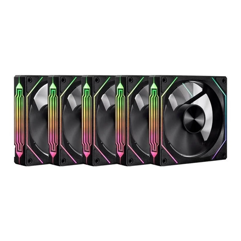 Kit Ventoinhas Pichau Ventus NX, ARGB, 5x120mm, Preto – PCH-VTNX5-BK01