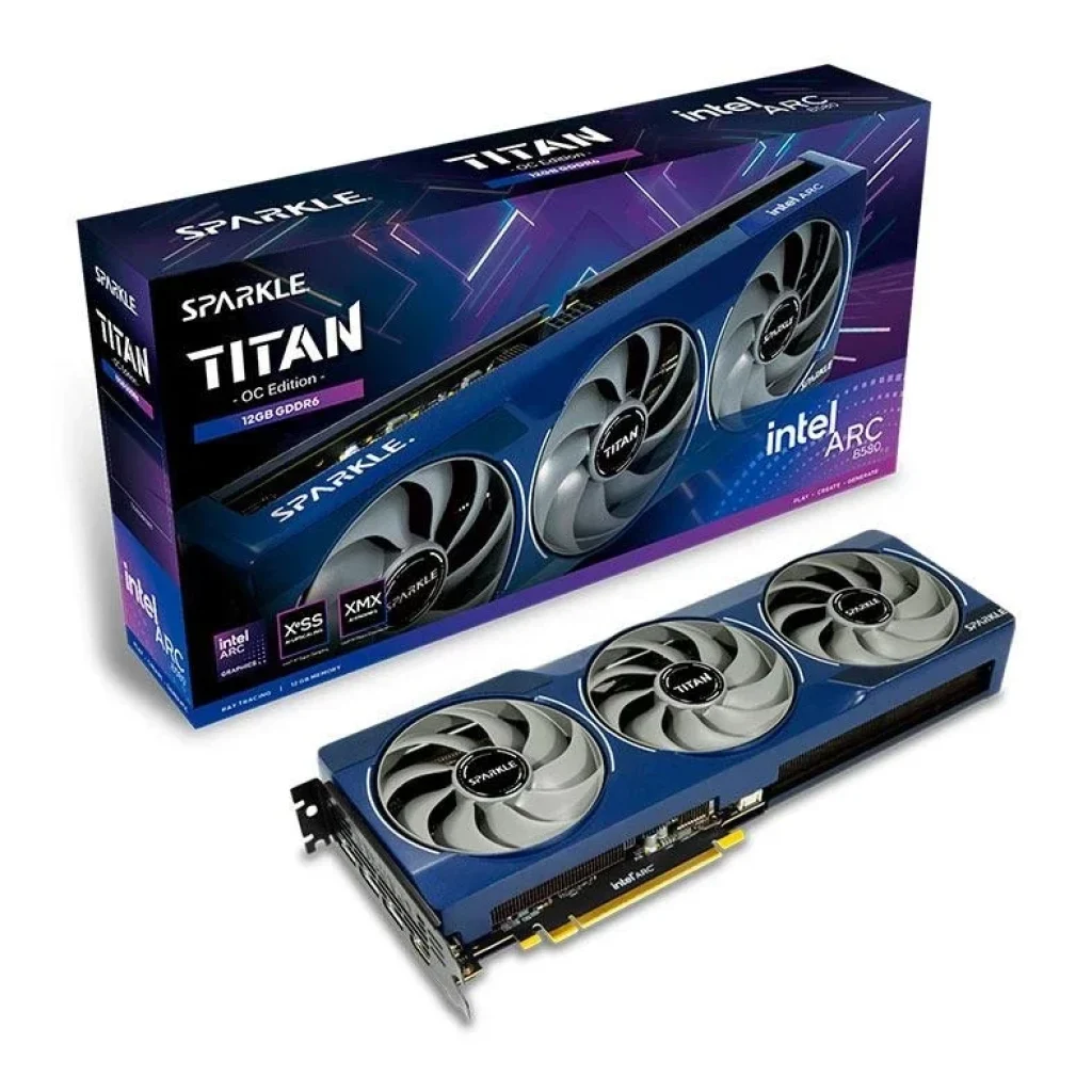 Placa de Video Sparkle Intel ARC B580 Titan OC, 12GB, GDDR6, 192-bit – SB580T-12GOC