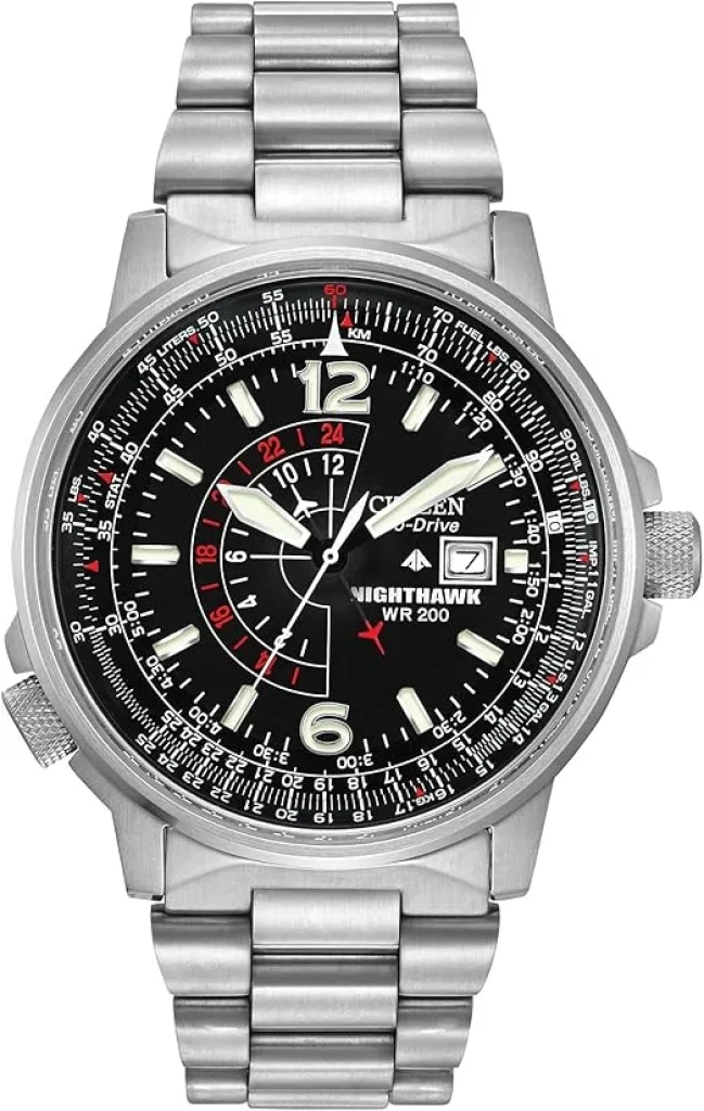 Relógio Masculino Citizen Eco-Drive Promaster Air Nighthawk Pilot, 42 mm, Quartzo japonês – BJ7000-52E