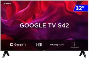 Smart TV 32″ TCL HD LED 32S42 Google TV 2 HDMI