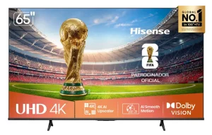 Smart TV 4K 65 Polegadas Hisense A6NV com Dolby Vision, HDR10, HLG, Dolby Gaming, 60Hz, Film Maker, DTS Virtual X, Compatibilidade Alexa e Google Home – 65A6NV