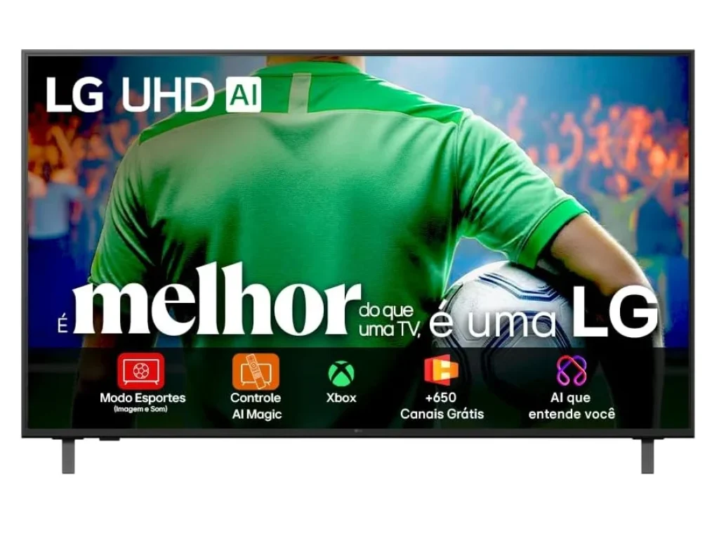 Smart TV LG 50″ 4K – Processador α7 IA Gen8, 4K Super Upscaling, Botão AI, webOS 25 – 50UA8550PSA