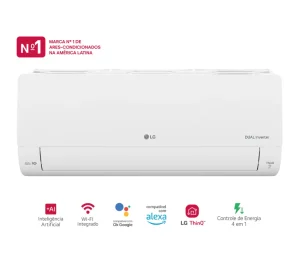 Ar-Condicionado LG AI Dual Inverter Voice 15.000 BTU Frio 220V W-Fi – S3-Q15JL31A