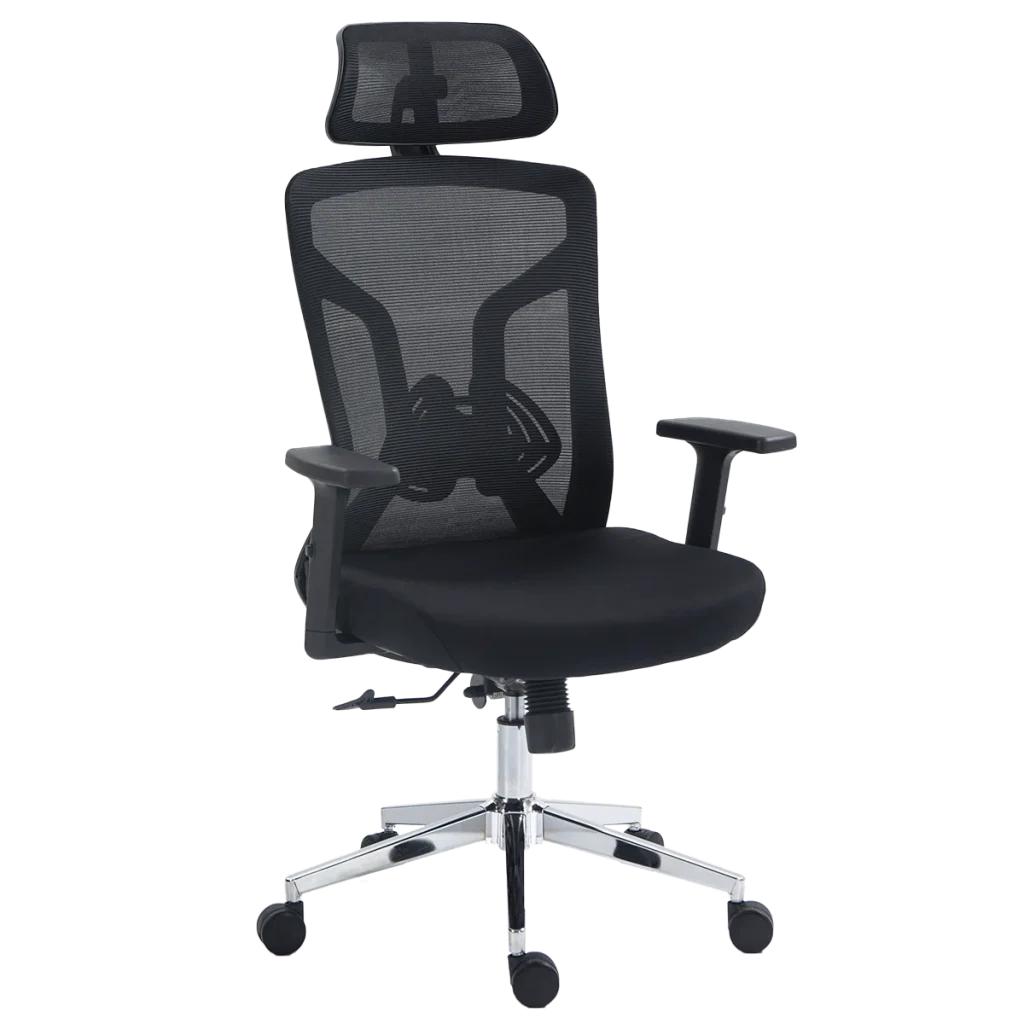 Cadeira de Escritório Dr. Office Ergo Pro, Até 120kg, Preta, Mesh, Altura Ajustável