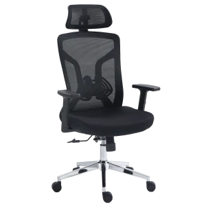 Cadeira de Escritório Dr. Office Ergo Pro, Até 120kg, Preta, Mesh, Altura Ajustável