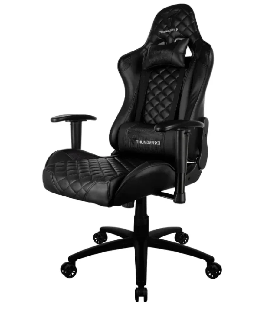 Cadeira Gamer ThunderX3 TGC12, Até 120kg, com Almofadas, Braços 2D, Reclinável, Preto