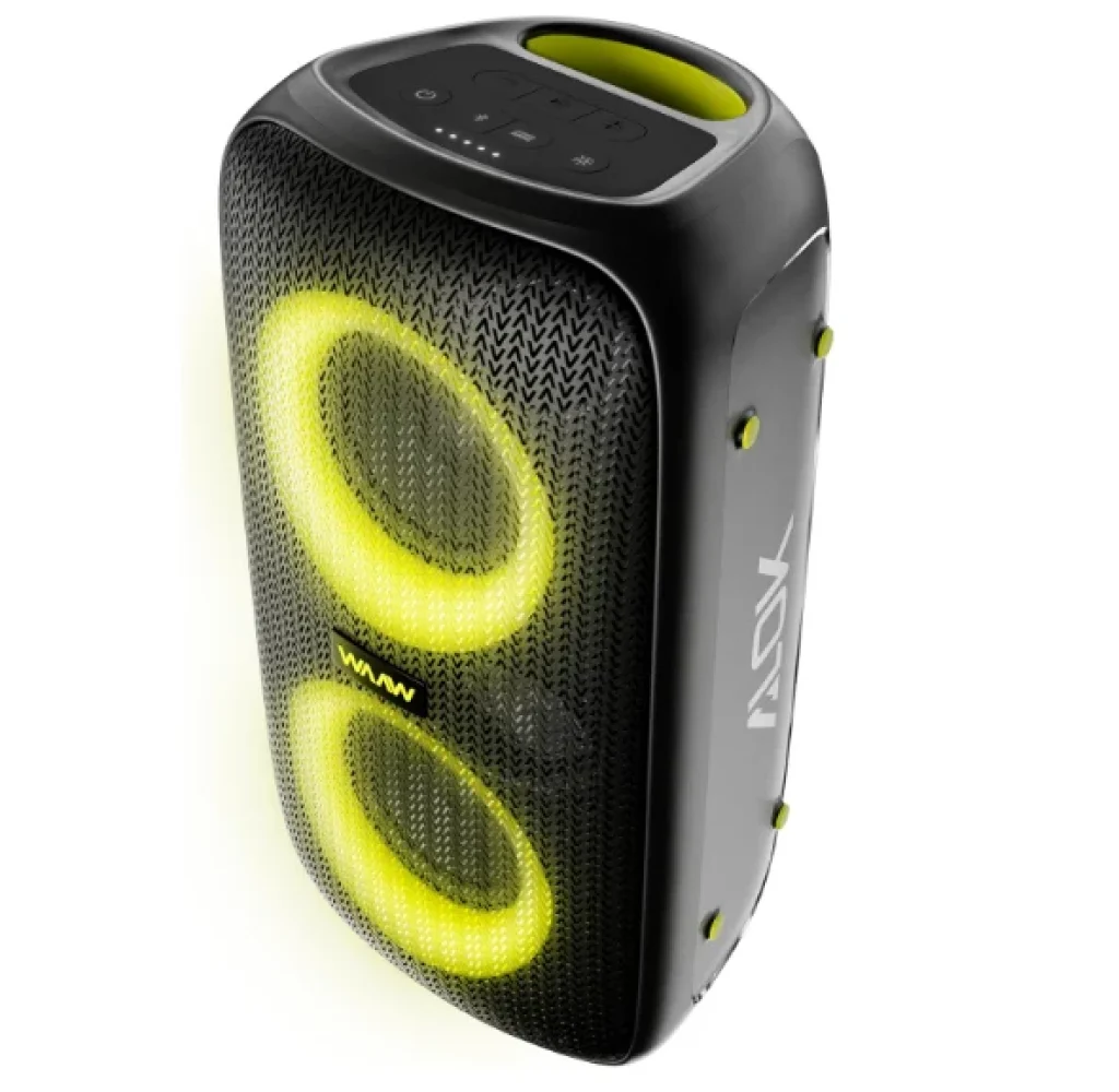Caixa de Som WAAW by ALOK INFINITE 100 Bluetooth, Tipo Torre, Até 14h de Autonomia, 4 Alto-Falantes, TWS, 100W RMS